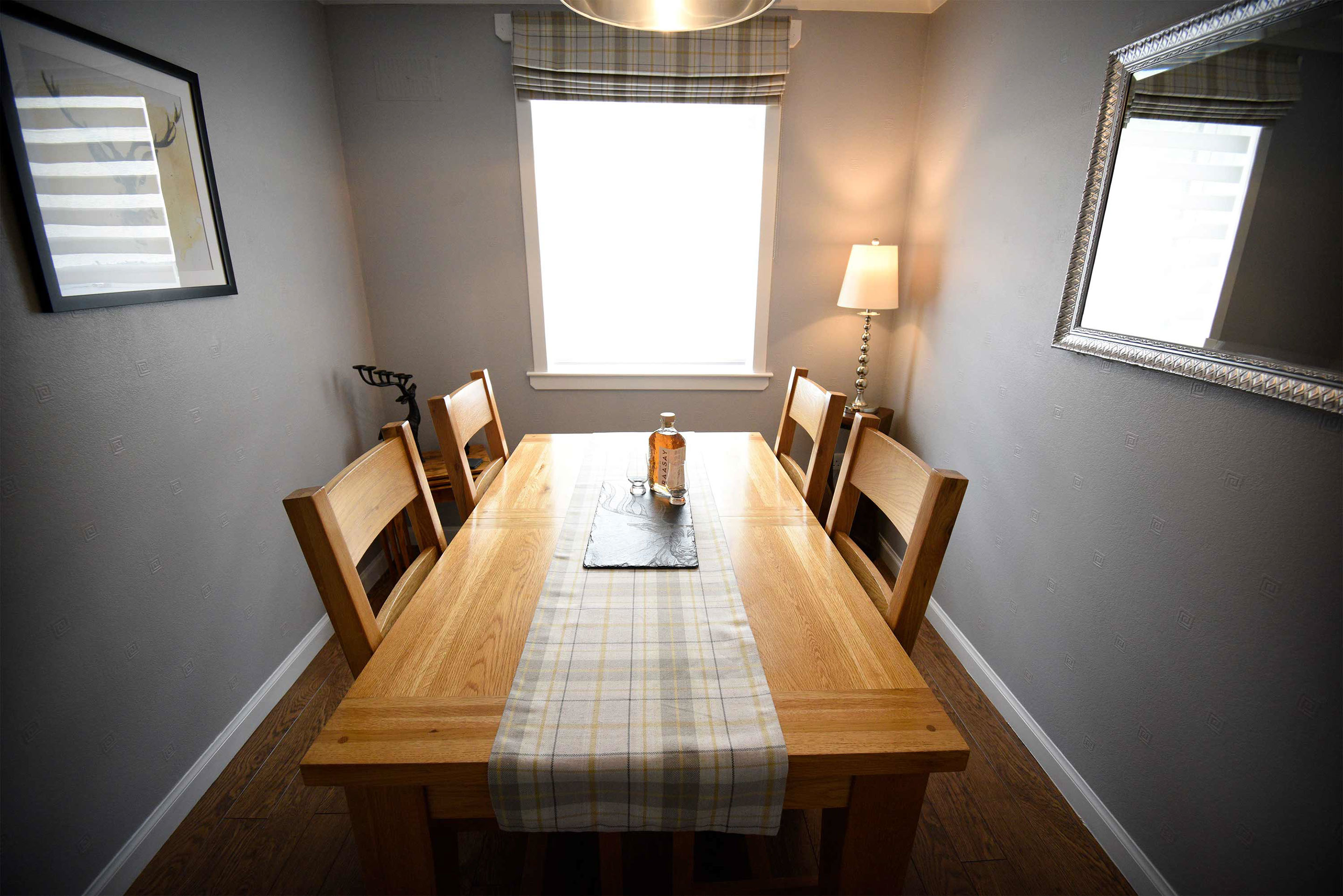 Our Self Catering accommodation in Dornie contains a private guest dining room with seating